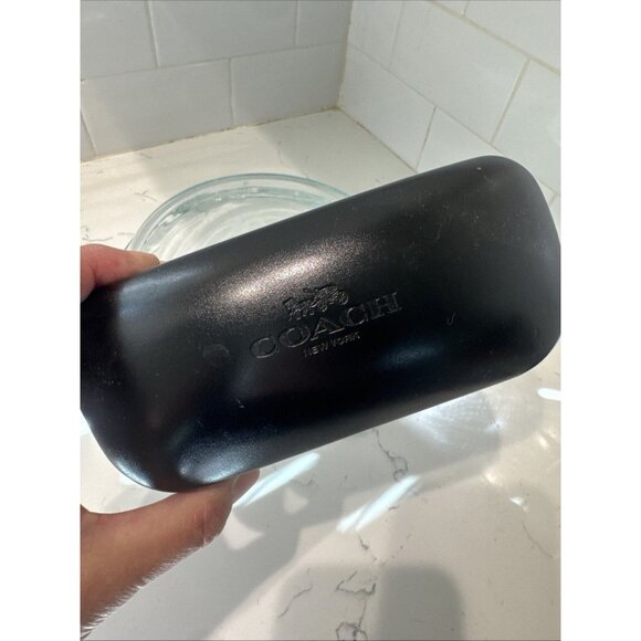 Coach New York Black Hard Clamshell Eye Glass Eyeglass Sun Glasses Case (Only) - Picture 1 of 6